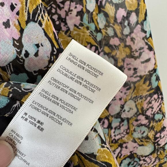Free People Mabel Printed Floral Blouse Size Small - Picture 5 of 11